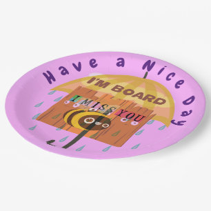 Funny Gratitude Art Paper Plates