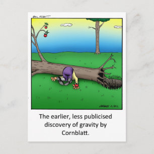 Funny Gravity Cartoon Art Gift! Postcard