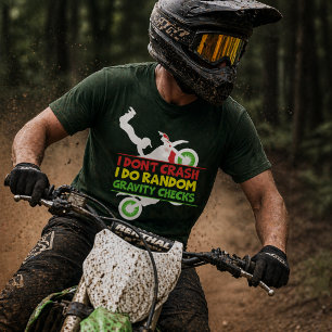 Funny Gravity Check Cyclist Shirt Bold Minimalis