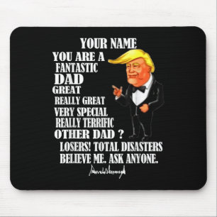 Funny Great Dad Donald Trump Fathers Day Gift Tee Mouse Mat