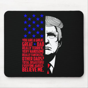 Funny Great Dad Donald Trump Father's Day Gift Tee Mouse Mat