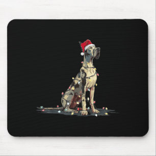 Funny Great Dane Christmas Graphics Dog Lights Lov Mouse Mat