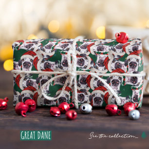 Funny Great Dane Christmas Pattern Wrapping Paper