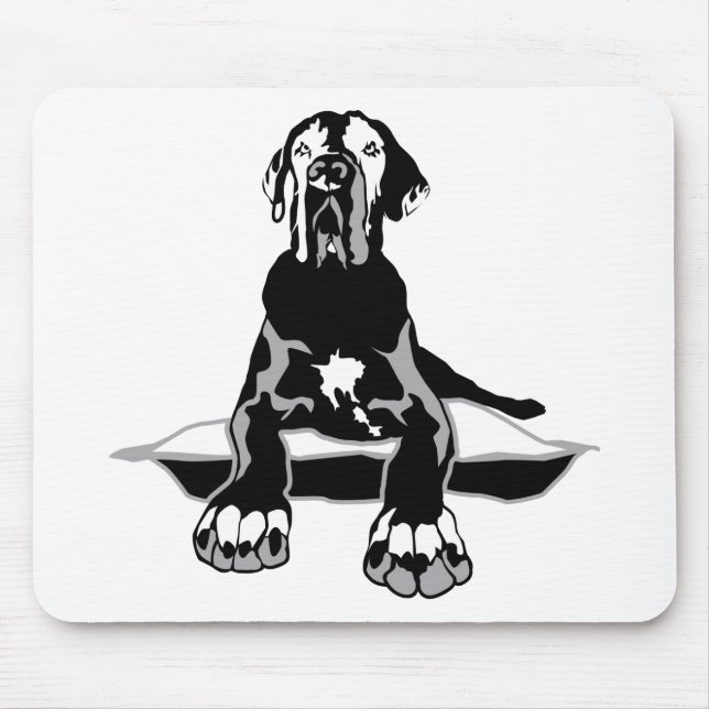 Funny Great Dane Ilios  Mouse Mat (Front)