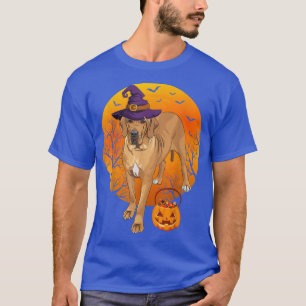 Funny Great Dane Moon Halloween Witch Hat Dog Owne T-Shirt