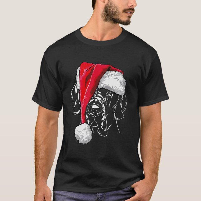 Funny Great Dane Santa Christmas Dog Mum Gift Pres T-Shirt (Front)