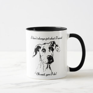 Funny Great Dane Spoiled Dog Humour Quote Mug