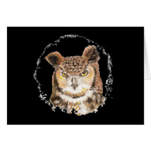 Funny Great Horned Owl Peeking at You