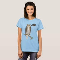 Funny Great Horned Owl WHOM Grammar  T-Shirt