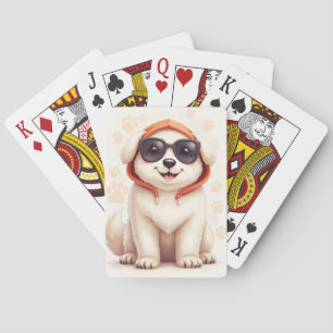 Funny Great Pyrenees Kawaii Dog Playing Cards