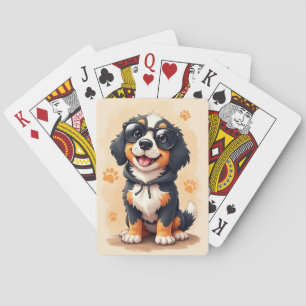 Funny Greater Swiss Mountain Dog Kawaii Dog Playing Cards