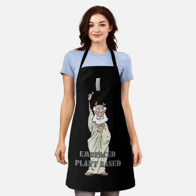 Funny Greek God "I Embraced Plant Based" Apron (Worn)