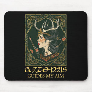 Funny Greek Goddess Artemis Deer Hunting Mythology Mouse Mat