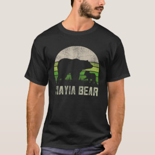 Funny Greek Grandma Bear S, Yiayia Bear Cub Mother T-Shirt