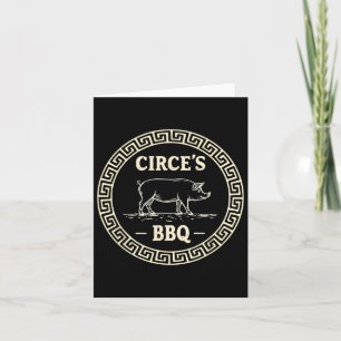 Funny Greek Mythology Circe's Bbq Odyssey  Card