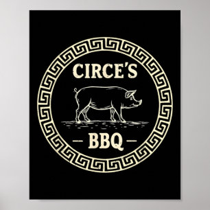 Funny Greek Mythology Circe's Bbq Odyssey Poster