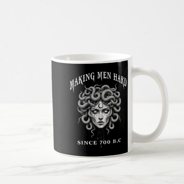 Funny Greek Mythology Medusa Making Men Hard Since Coffee Mug (Right)