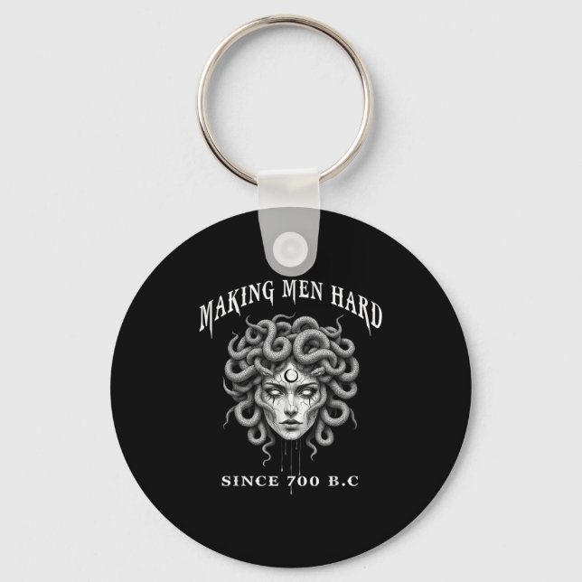 Funny Greek Mythology Medusa Making Men Hard Since Key Ring (Front)