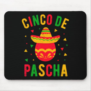 Funny Greek Orthodox Easter Egg Kalo Pascha Cinco Mouse Mat