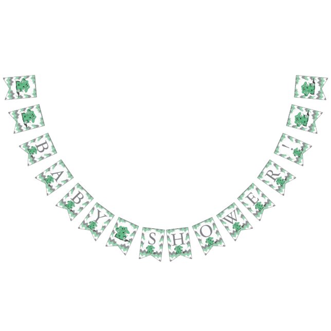 Funny Green Chevron Silly Cute Baby Elephant Bunting (All)