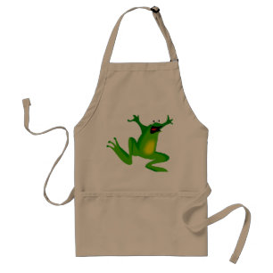 Funny Green Frog Apron