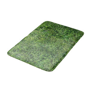 Funny green grass real photo texture pattern fun bath mat