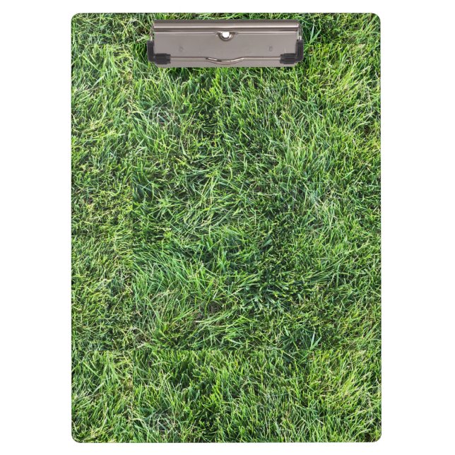 Funny green grass real photo texture pattern fun clipboard (Front)