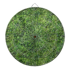 Funny green grass texture pattern real photo fun dartboard