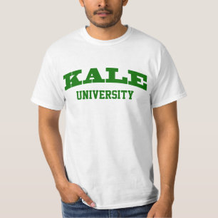 Funny Green Kale University Parody College Vegan T-Shirt