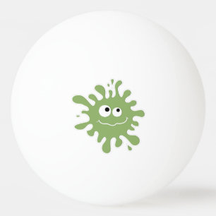 Funny Green Monster Colour Blob Face  Ping Pong Ball