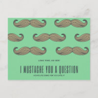 Funny Green Moustache