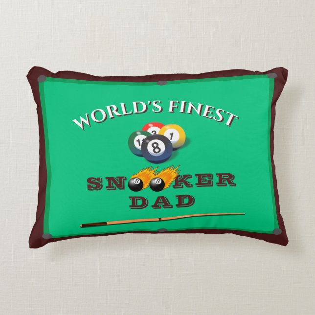Funny Green Pool Table Snooker Dad Father's Day Decorative Cushion (Front)