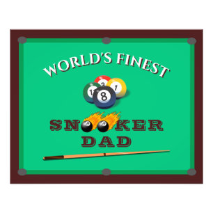 Funny Green Pool Table Snooker Dad Father's Day Photo Print