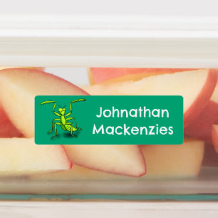 Funny green praying mantis cartoon personalised