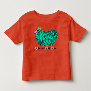 Funny Green Ram Chinese Year Zodiac Toddler T Toddler T-Shirt