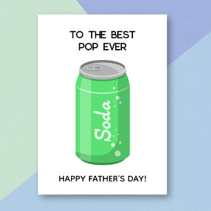 Funny Green Soda Pop Pun Father's Day Card