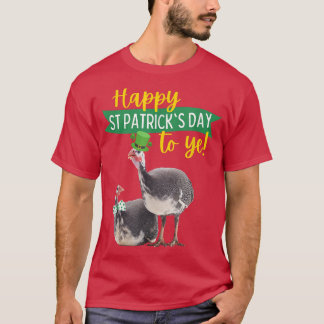 Funny Green St Patrick's Day Gift Guinea Hen Fowl  T-Shirt
