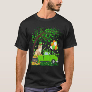 Funny Green Truck Shamrock Scottish Fold Cat St Pa T-Shirt