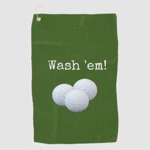 Funny Green Wash Your Golf Balls Towel