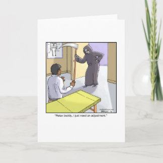 Funny Greeting Card about Grim Reaper