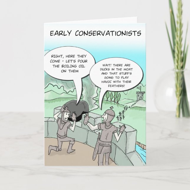 Funny Greeting Card: Early Conservationists Card (Front)