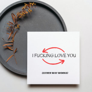 Funny Greeting, Rude Card for Husband or Boyfriend