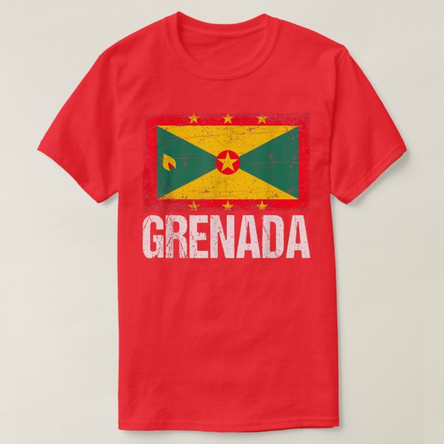 Funny Grenada Flag Men Women Kid Patriotic  T-Shirt (Design Front)