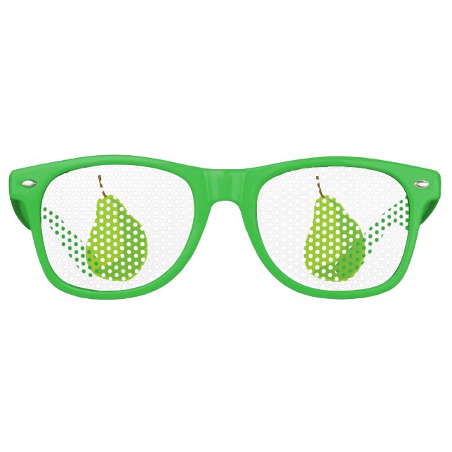 Funny grene pear fruit party shades sunglasses (Front)