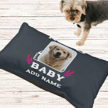 Funny Grey Nepo baby typography photo and name Pet Bed<br><div class="desc">Is your pet a Nepo baby? I think all pets are that. Simple typography with the picture and name of your pet. This funny pet bed is ideal for your pet or can also be used as a gift for another pet of your loved one.</div>