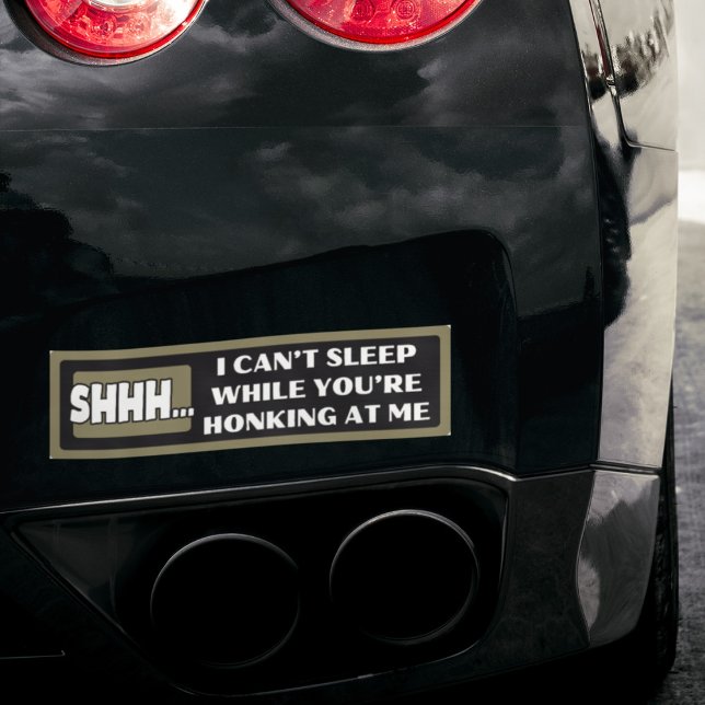 Funny Grey Sleep Dangerous Driving Phrase  Bumper Sticker (Creator Uploaded)