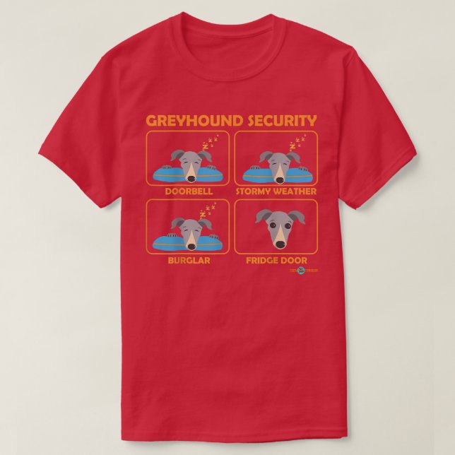 Funny Greyhound   Greyhound Security  Greyhound gi T-Shirt (Design Front)