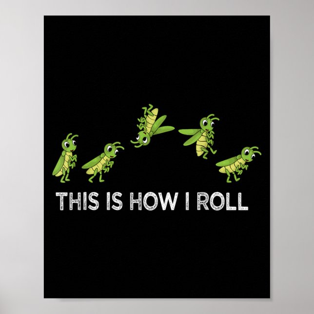 Funny Grhopper Lover Kids Insects Grhopper Poster (Front)
