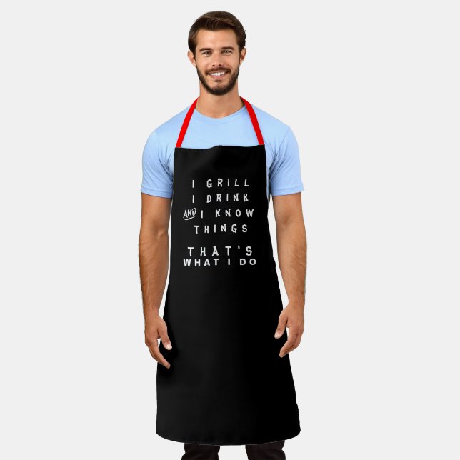 Funny Grill Baker's Chef Apron For Men & For Women (Worn)