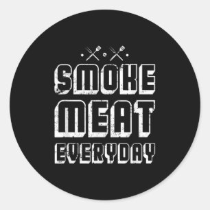 Funny Grill Bbq Chef Gift Idea Barbecue  Classic Round Sticker